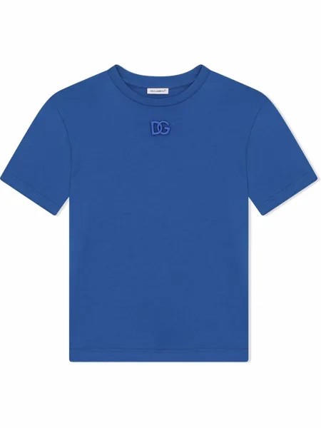 Dolce & Gabbana Kids футболка с вышитым логотипом