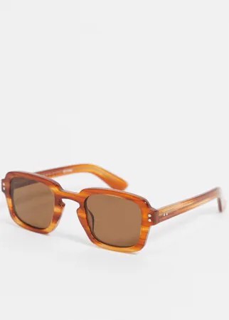 Солнцезащитные очки в квадратной черепаховой оправе в стиле унисекс Spitfire Cut Thirteen-Коричневый цвет