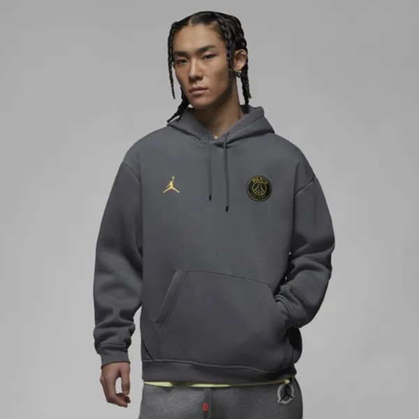 Худи Nike Paris Saint-Germain Men's Fleece, темно-серый/желтый