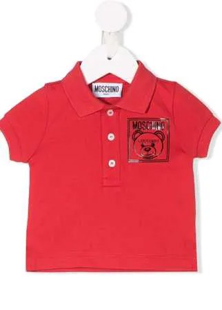 Moschino Kids рубашка-поло с принтом Teddy Bear