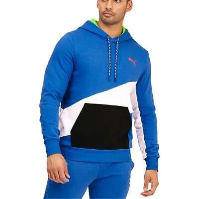 Puma Dazed Intl Pullover Hoodie Мужская синяя повседневная спортивная верхняя одежда 53353375