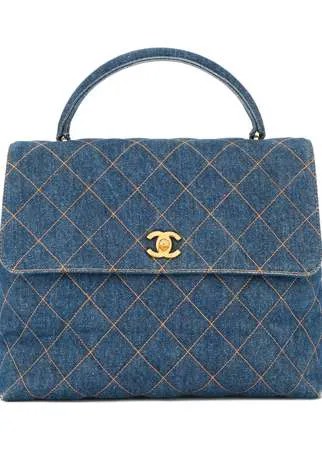 Chanel Pre-Owned стеганая джинсовая сумка 1997-го года