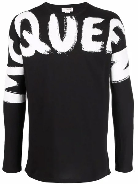 Alexander McQueen топ с длинными рукавами и логотипом