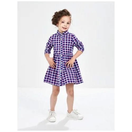 Платье Mini Maxi, размер 104, синий, мультиколор