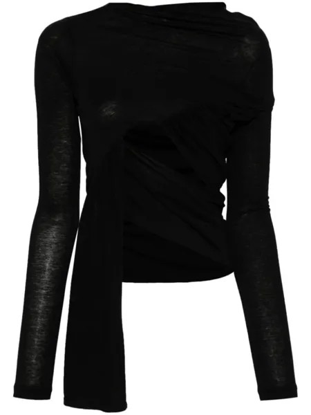Топ асимметричного выреза Yohji Yamamoto, черный