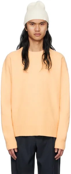 Оранжевый свободный свитер Jil Sander