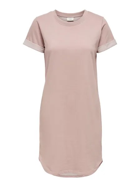 Платье JACQUELINE de YONG Lockeres Shirt JDYIVY Rundhals Midi Dress Tunika, розовый