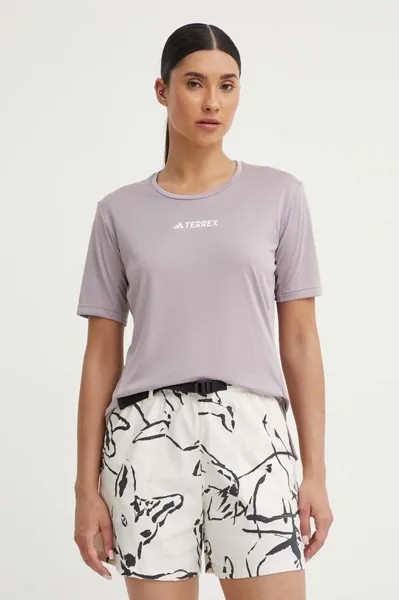 Мультиспортивная футболка adidas Terrex, розовый