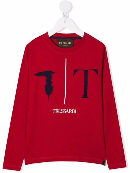 TRUSSARDI JUNIOR футболка с логотипом