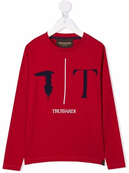 TRUSSARDI JUNIOR футболка с логотипом