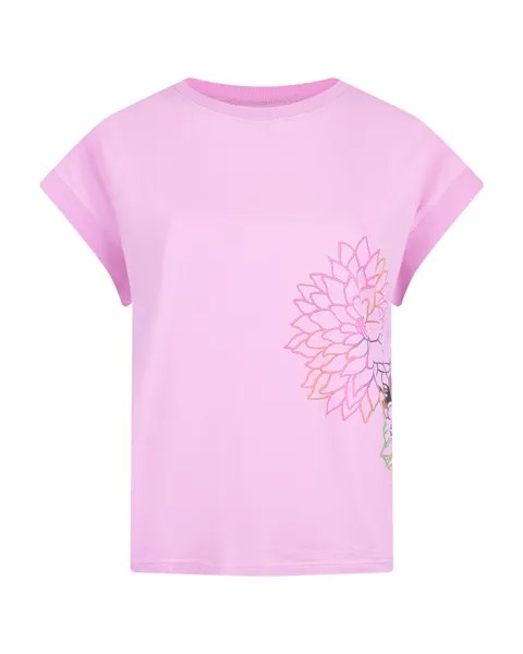 Розовая футболка с принтом 