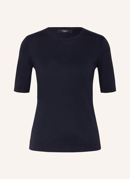 Вязаная рубашка агро с шелком Weekend Max Mara, синий