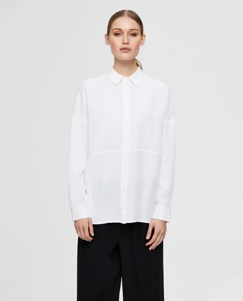 Женская рубашка из лиоцелла Tencel Selected Femme, белый