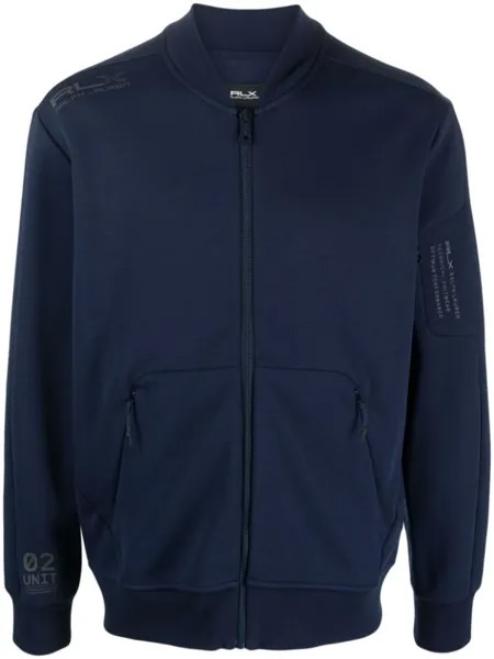 RLX Ralph Lauren бомбер с воротником-стойкой, синий