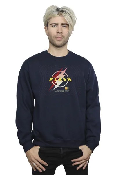 Толстовка с логотипом Flash Lightning DC Comics, темно-синий