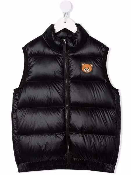 Moschino Kids жилет с нашивкой Toy Bear