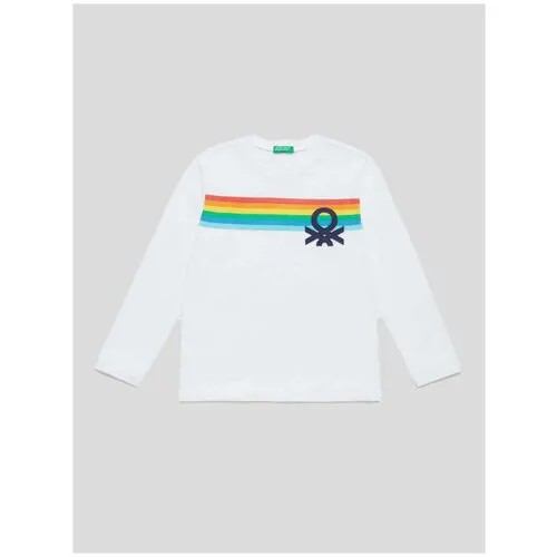 Футболка с длинным рукавом United Colors of Benetton для мальчика 22P-3096C14JI-101-XX Белый