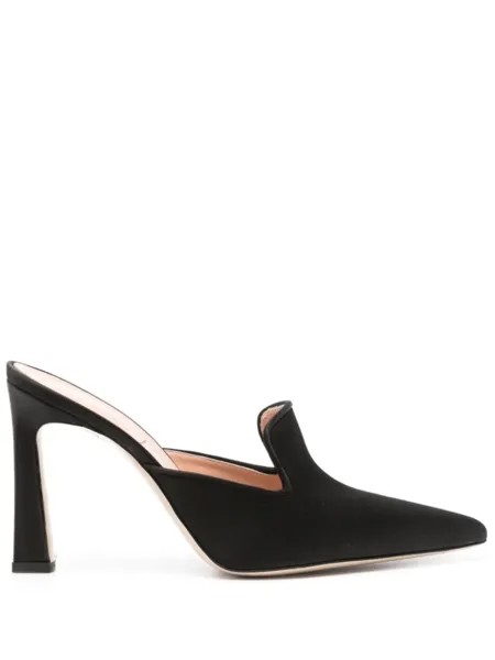 Alberta Ferretti атласные мюли, черный