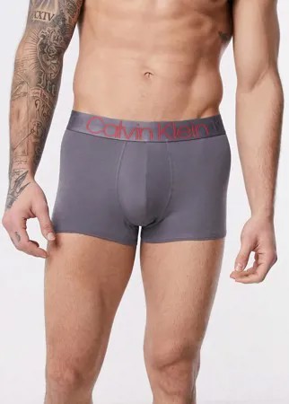 Хлопковые боксеры-брифы Calvin Klein-Серый