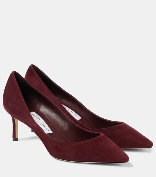Туфли Romy 60 из замши Jimmy Choo, цвет garnet