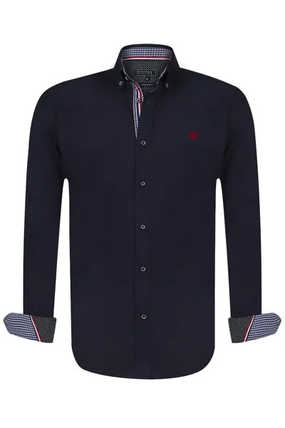 Рубашка из хлопка с логотипом Sir Raymond Tailor, синий