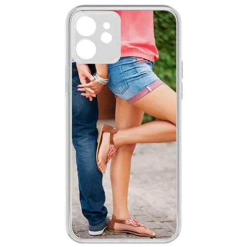 Чехол-накладка Krutoff Clear Case Босоножки женские для iPhone 12 с защитой камеры