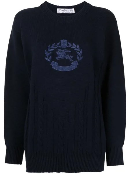 Burberry Pre-Owned джемпер с вышитым логотипом