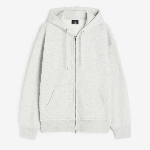 Толстовка H&M Oversized Fit, светло-серый