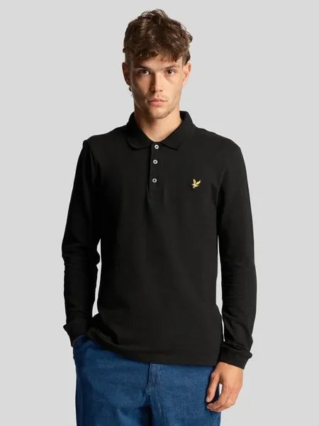 Рубашка поло с длинными рукавами Lyle & Scott, черный