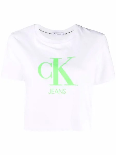 Calvin Klein Jeans укороченная футболка с логотипом