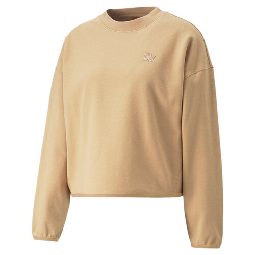 Свитшот PUMA Infuse Mock Neck Crew, размер M, коричневый