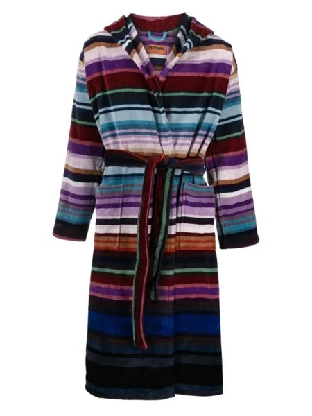 Missoni Home халат Jazz в полоску, синий