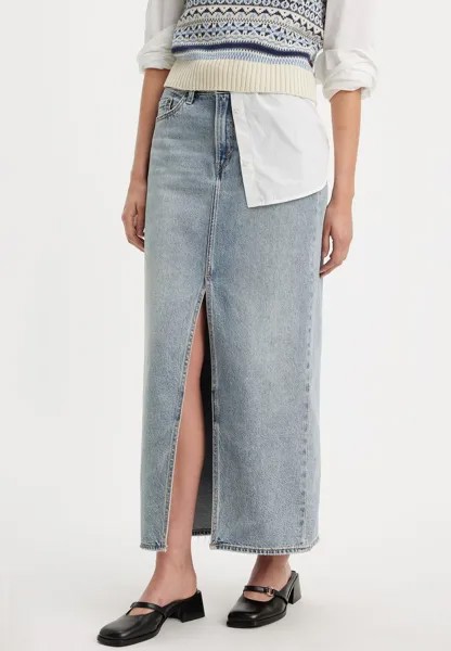 Джинсовая юбка Ankle Column Skirt Levi's, цвет please hold