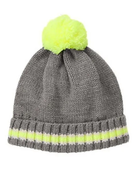 NWT Gymboree Ice All-Star Серый свитер с помпоном на флисовой подкладке Шапка для мальчиков SML