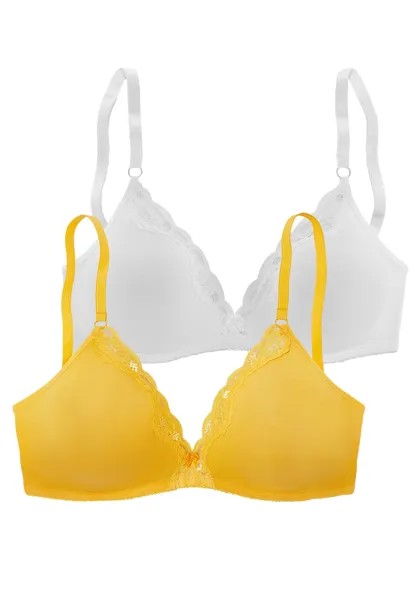 Бюстгальтер без косточек PETITE FLEUR Bralette BH, цвет mango+weiß