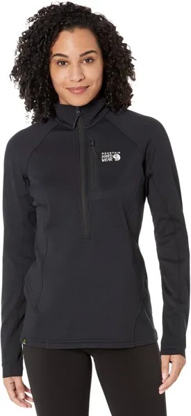 Куртка Polartec Power Grid на молнии 1/2 Mountain Hardwear, черный