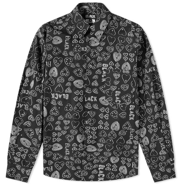 Рубашка Comme des Garçons Black All Over Print Shirt