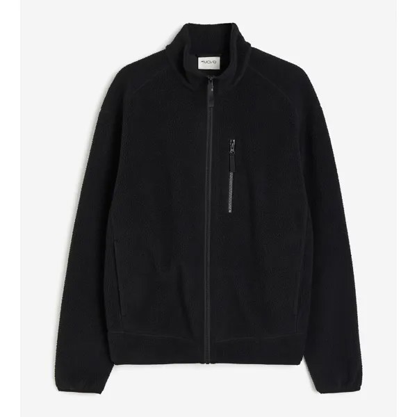 Флисовая спортивная куртка H&M Move Color-block, черный
