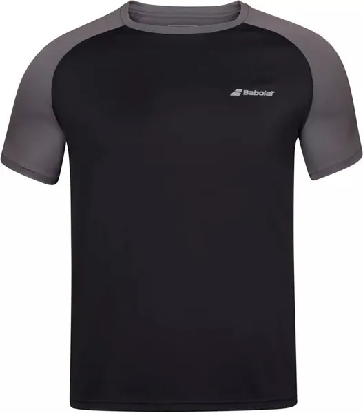 Мужская теннисная футболка с круглым вырезом Bablot с короткими рукавами, черный