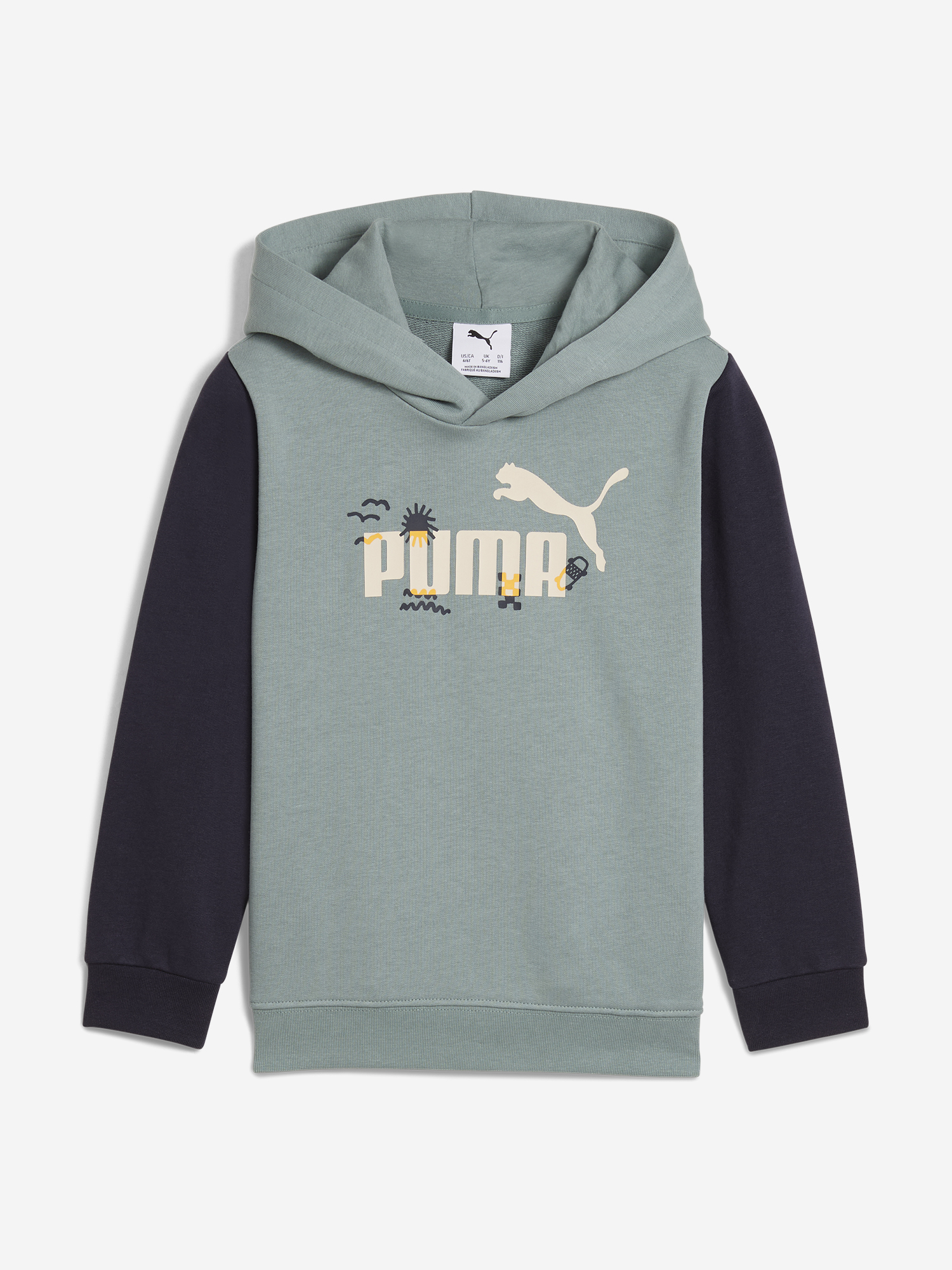 Худи для мальчиков PUMA Sandy Adventures, Зеленый
