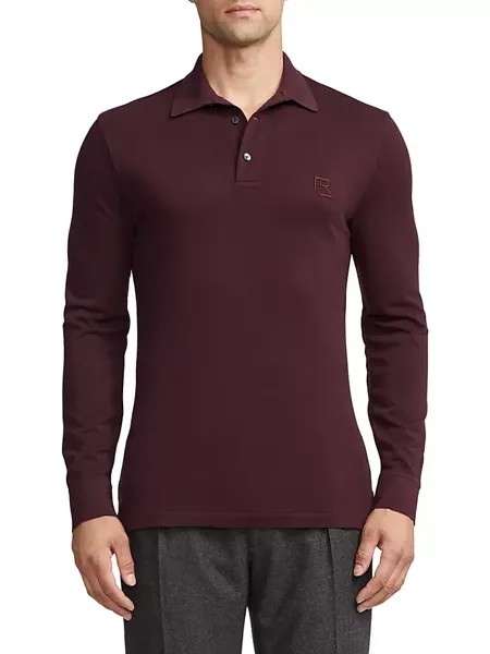 Шерстяная рубашка-поло с длинными рукавами Ralph Lauren Purple Label, цвет burgundy