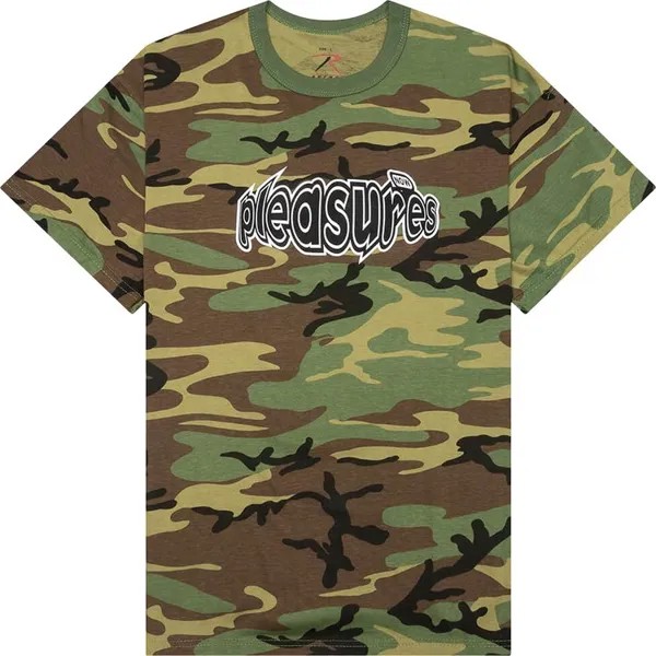 Футболка Pleasures Strain Logo T-Shirt 'Camo', разноцветный