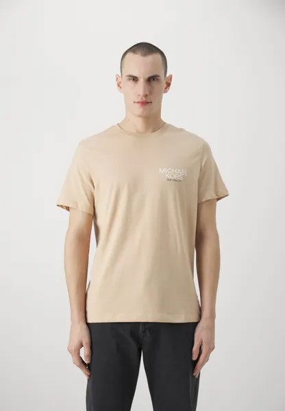 Футболка с принтом MODERN LOGO TEE Michael Kors, верблюд