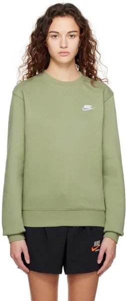 Зеленый свитшот с вышивкой Nike