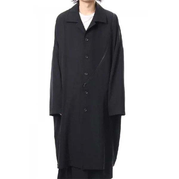 S-6XL! Высококачественное пальто больших размеров 2019 новый дизайн Ультра-свободный открытый плащ на молнии для показа мужской моды