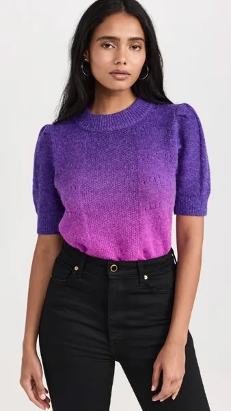 Свитер English Factory Short Sleeve Pullover, фиолетовый