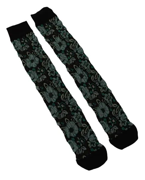 Носки DOLCE - GABBANA Женские разноцветные жаккардовые хлопковые носки с цветочным принтом, один размер, рекомендуемая розничная цена 100 долларов США