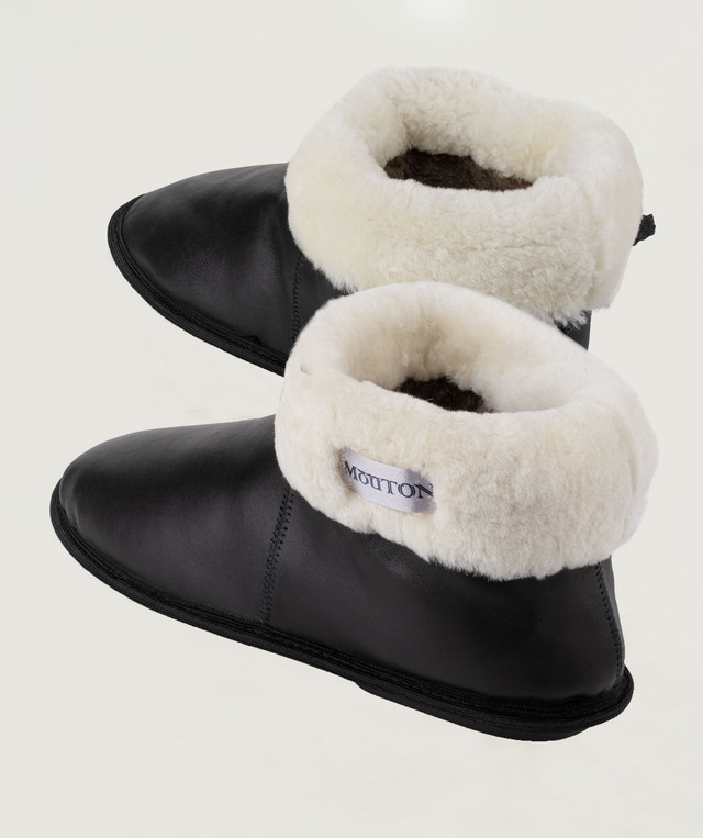 Тапочки-угги мужские Mouton Home Collection ЧМК черные 43 RU