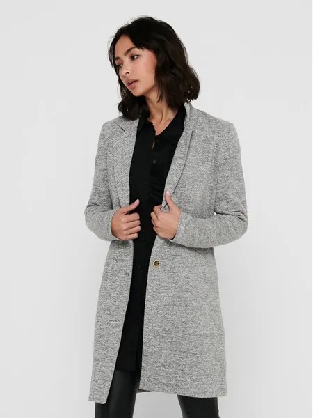 Переходное пальто стандартного кроя Only, серый