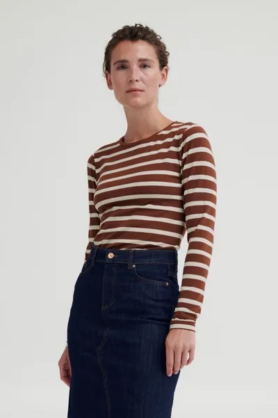 Лонгслив b.young BYPAMILA LS TSHIRT 20807931, коричневый